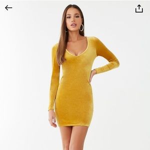 Gold Velvet Dress